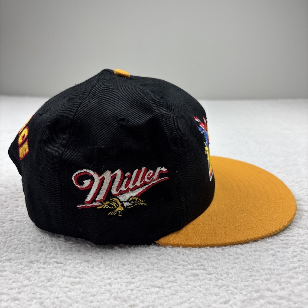 VINTAGE NASCAR Rusty Wallace #2 Miller Racing Snapback Hat NWT Made in USA 90s - Picture 3 of 12